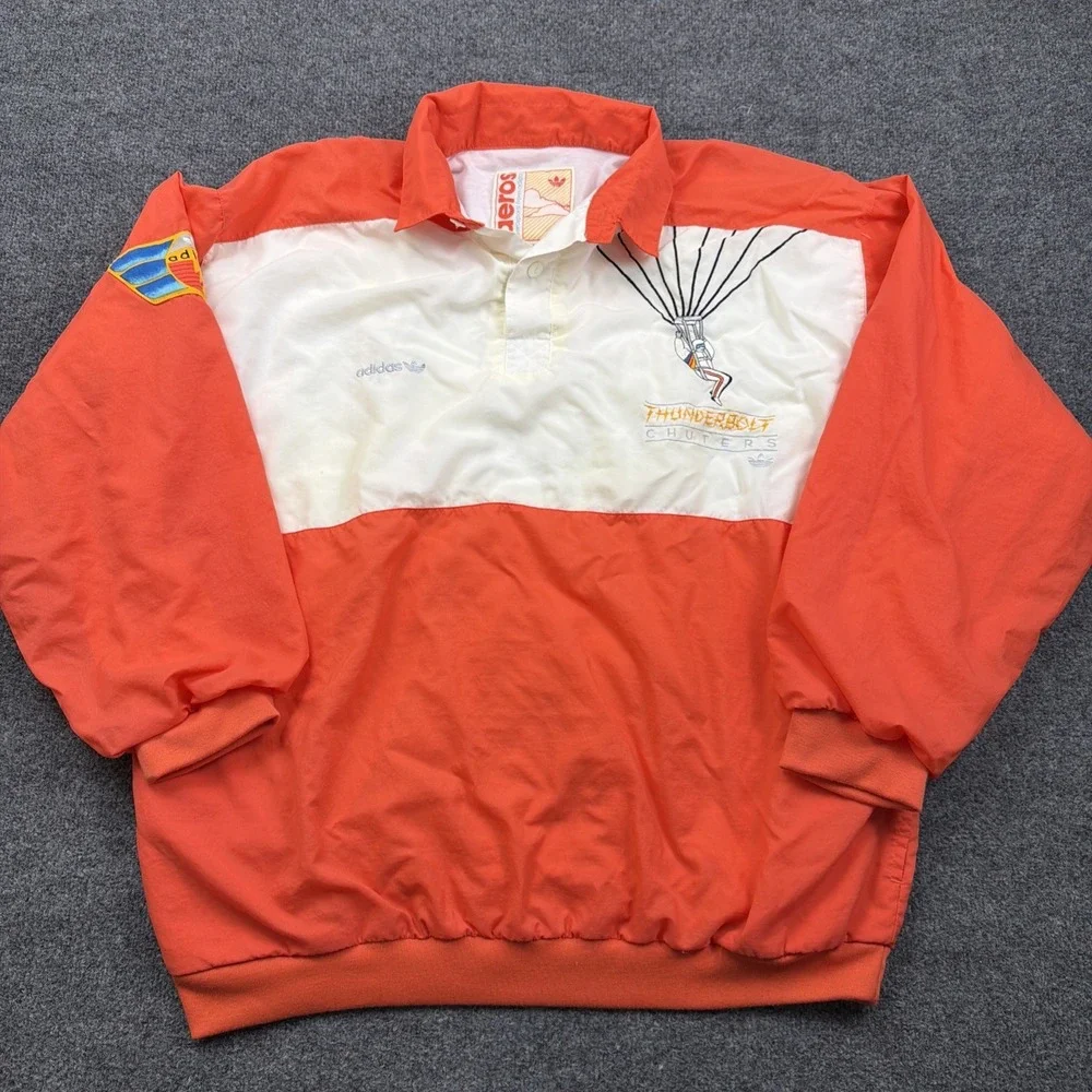 adidas Aerosports Thunderbolt Chuters vintage 80s windbreaker jacket RARE large‎